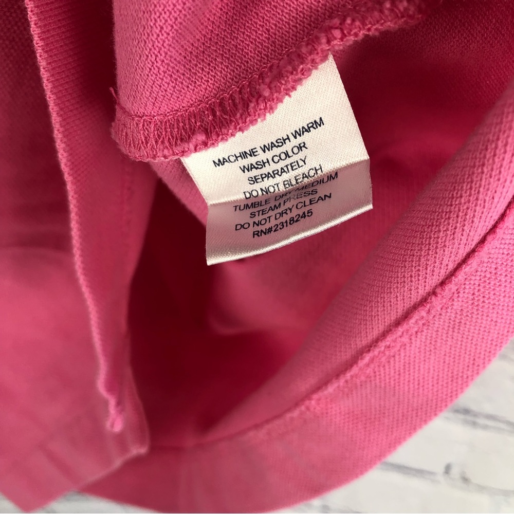 Vineyard Vines Classic Pique Polo short sleeve shirt cotton hot pink size large - Picture 5 of 7